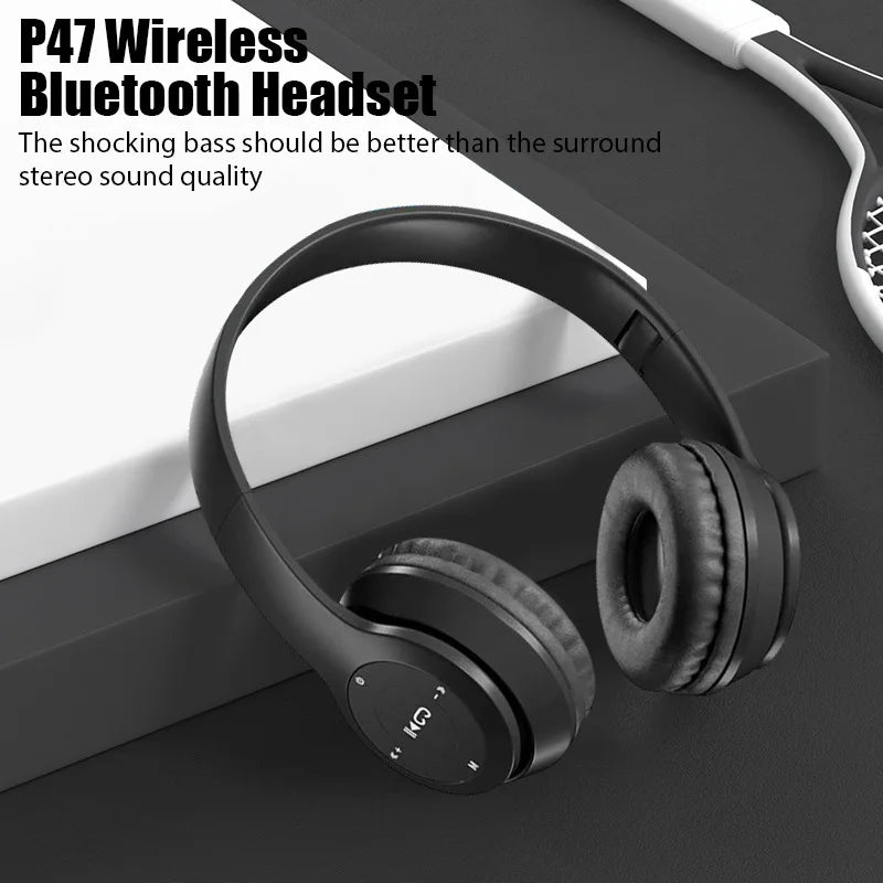 Bluetooth Wireless Headphones - Foldable Sports Gaming Headset