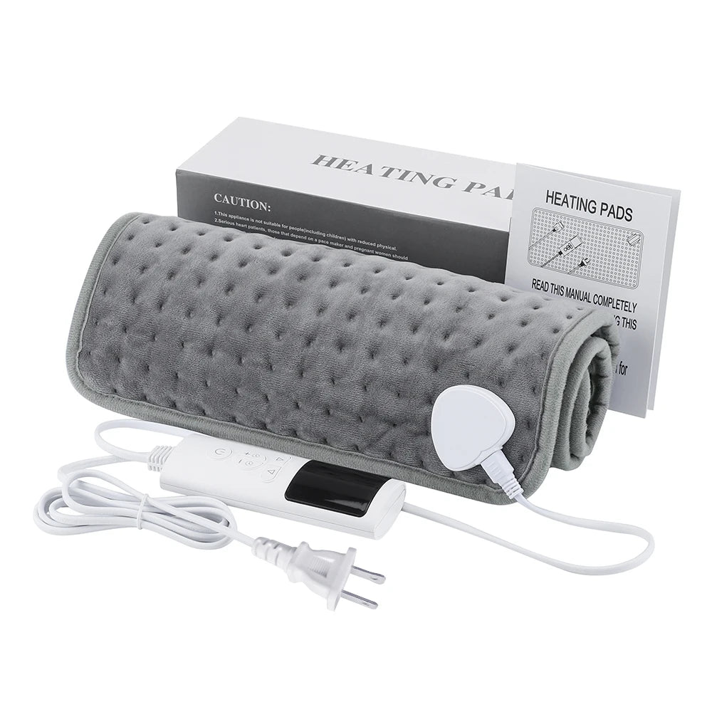Electric Heating Pad 60x30cm - 9 Temperature Settings Timer