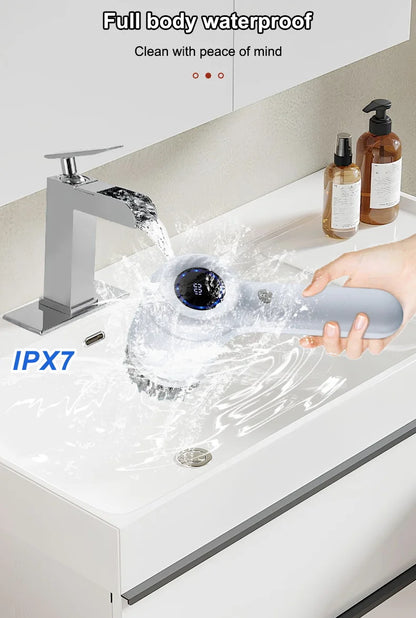 Electric Cleaning Brush - 5 Heads, USB Rechargeable Scrubber