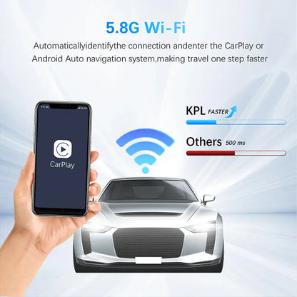 Wireless CarPlay Android Auto Adapter - 2-in-1 USB Dongle