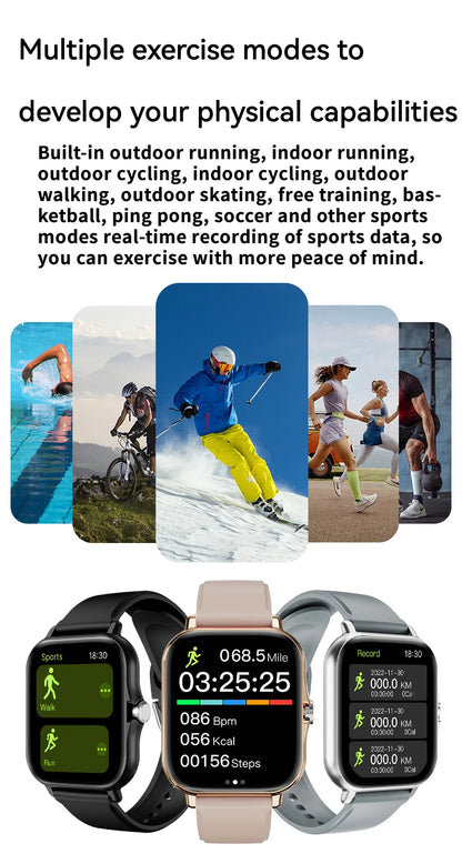 Smart Fitness Watch - Heart Rate Monitor & Bluetooth Calling