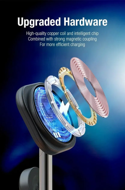 3 In 1 Magnetic Wireless Charger Stand For Magsafe iPhone 16 15 14 13 Pro Max Apple Watch 9 8 AirPods Pro Fast Charging Station