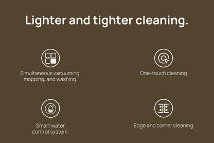 Wet Dry Cordless Vacuum Mop - 200W Smart Floor Cleaner