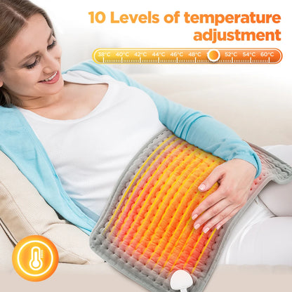 Electric Heating Pad 30x60cm - 9 Temperature Levels Back Warmer