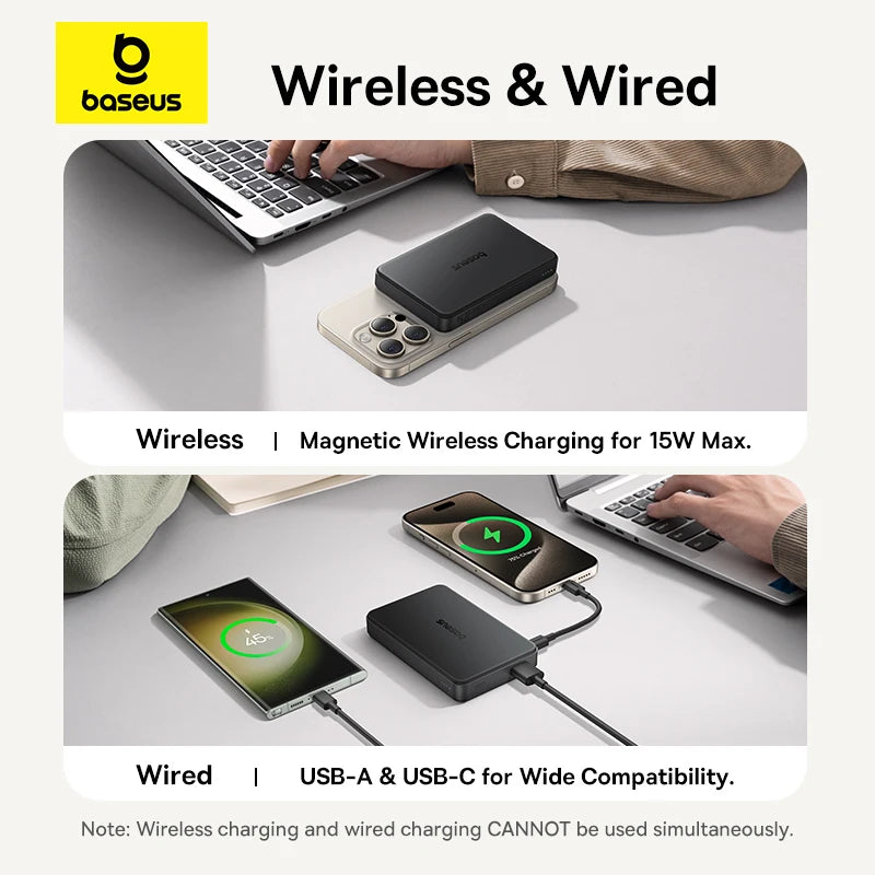 Qi2 Wireless Power Bank 10,000mAh - 15W Magnetic Charging