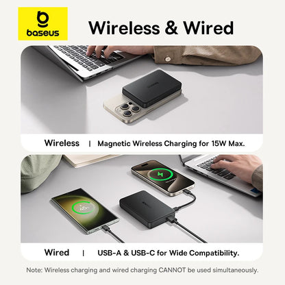 Qi2 Wireless Power Bank 10,000mAh - 15W Magnetic Charging