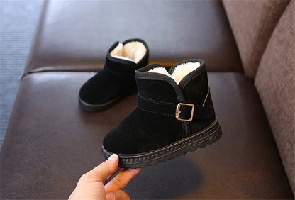 Kids Winter Snow Boots - Warm Cotton Lined Casual Shoes