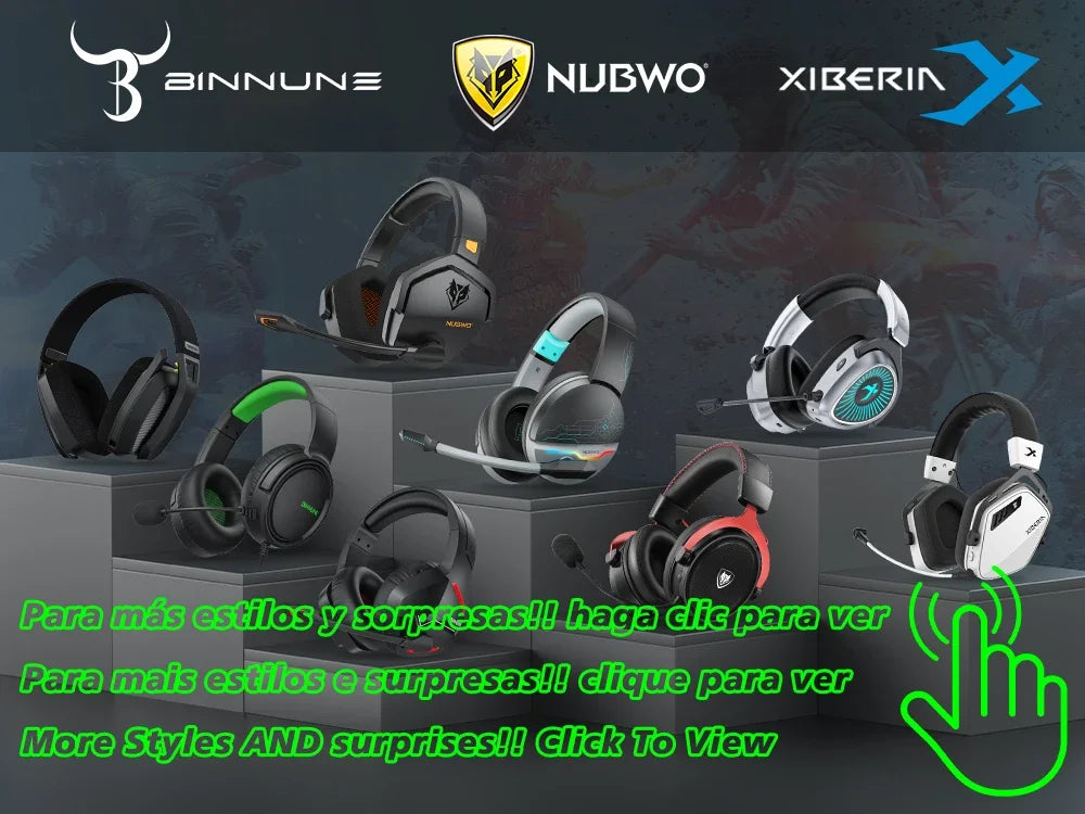Wireless Gaming Headset - 2.4GHz & Bluetooth with Mic