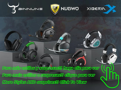 Wireless Gaming Headset - 2.4GHz & Bluetooth with Mic
