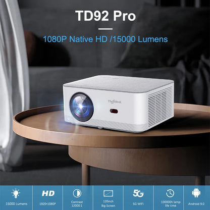 Portable Mini Projector 1080P Full HD - WiFi Android 4K Video