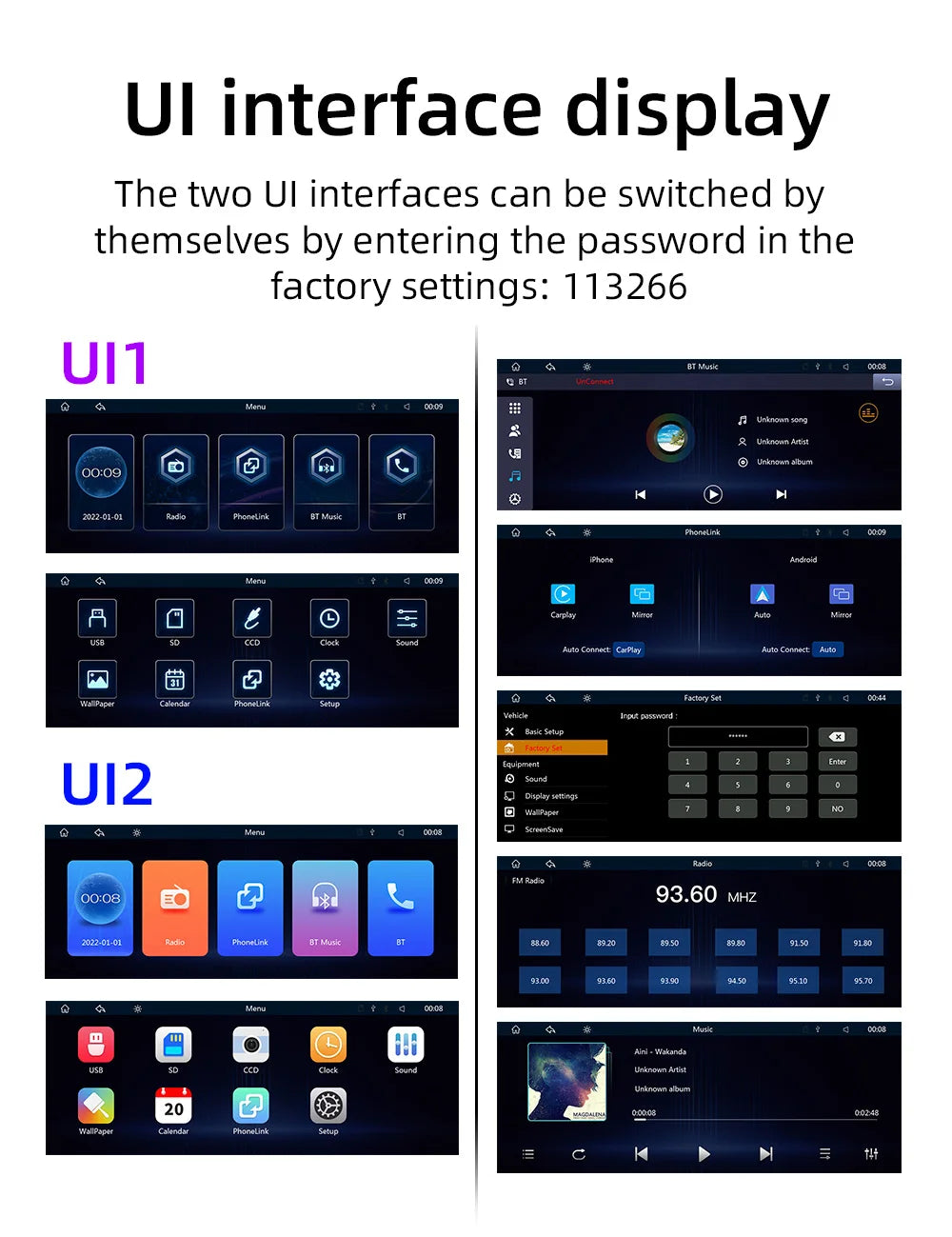 10.26" Car Stereo Screen - Wireless CarPlay Android Auto