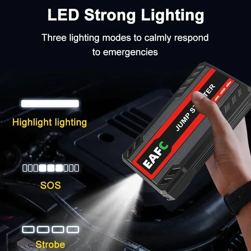 Car Jump Starter 600A 12V - 12000mAh Power Bank LED Light