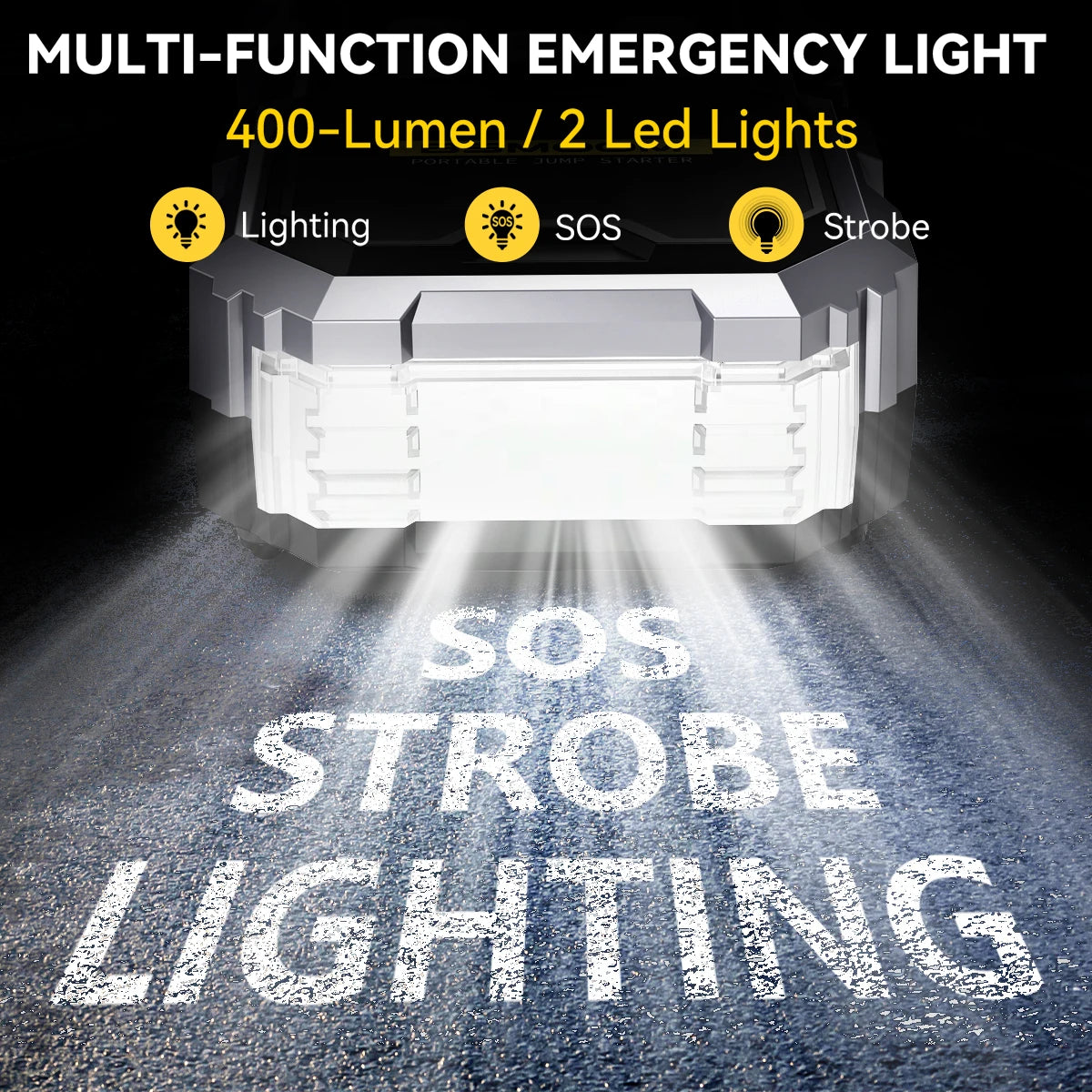 Car Jump Starter 21800mAh - Air Compressor & 6000A Booster