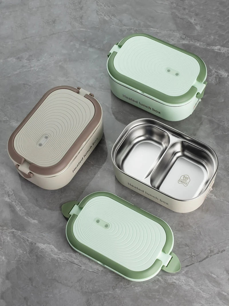Electric Lunch Box 1L - Stainless Steel Food Warmer Heater