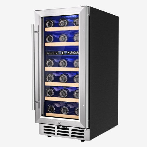 Wine Fridge 33 Bottles - Dual Zone Temperature Control 15 Inch